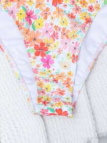 SHEIN Swim 女士碎花比基尼套装 夏日海滩 - 彩色 - 查看 7