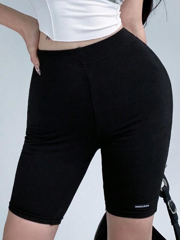 DAZY Ladies' Solid Color Knee-Length Legging Summer