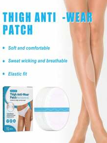 10pcs Anti-chafing Thigh & Calf Glue-on Ammonia Fibers Lining - Invisible Body Tape, No Coverage Elasticity, Comfortable Protection For Women - Clear - View 5