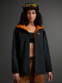 In My Nature Giubbotto Con Cappuccio Anteriore A Zip Dettaglio Toppe Con Blocchi Di Colore Per Esterni