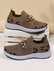 時尚休閒流行青年運動鞋 - 卡其色 - 查看 2