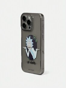 Rick and Morty X SHEIN Cartoon Character Print Transparent & Funny Phone Case,Compatible With IPhone - Clear - View 2
