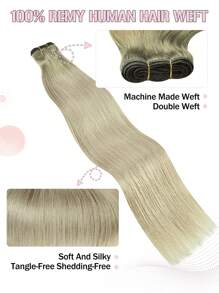 1PC 18-22Inch Sợi Ngang Tóc Thẳng Của Con Người S14/42 Màu Remy Trinh Nữ Sợi Ngang Tóc Của Con Người - S8/22 - Xem 5