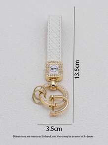 2入組水鑽裝飾鑰匙圈 - 白色 - 查看 5