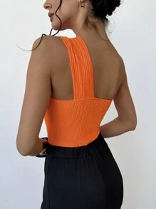 Aloruh Mùa cưới Thanh lịch Kỳ nghỉ In hoa Bộ đồ liền thân một bên vai, Hoàn hảo cho bữa tiệc - Màu Cam cháy - Xem 3