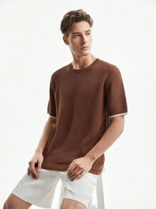 Manfinity Homme Pull Tricoté Pour Homme Avec Poignets À Blocs De Couleurs