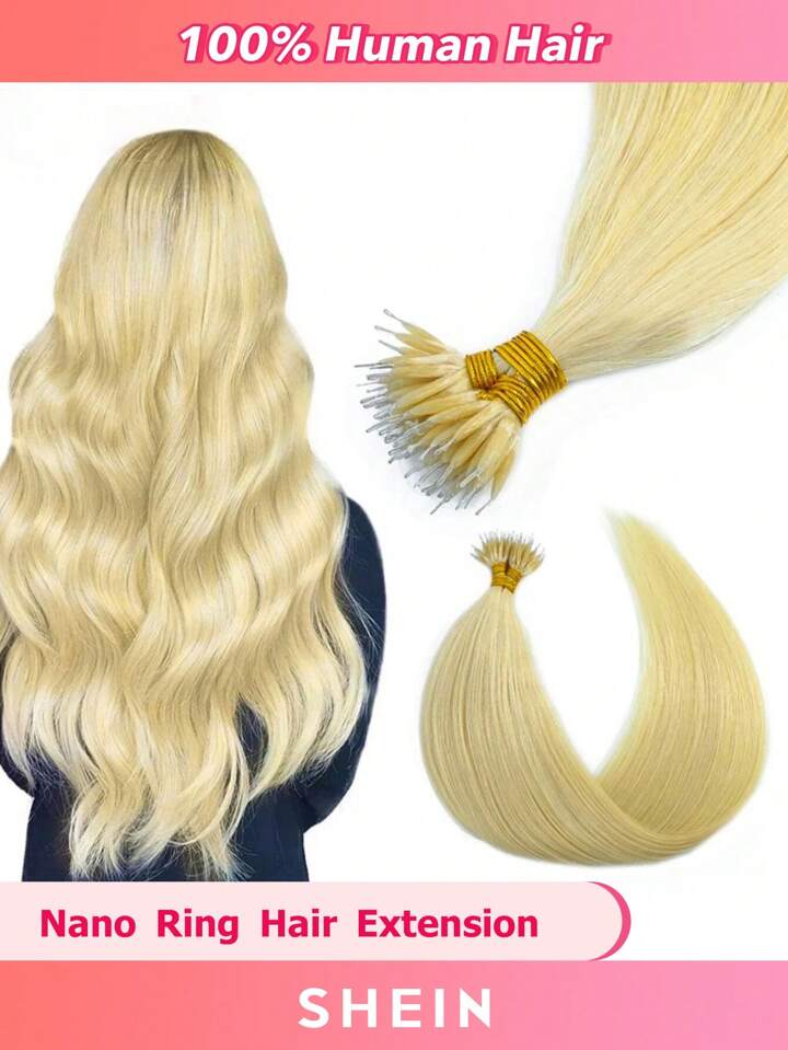 50pcs Nano Ring Hair Extensions Human Hair Straight Micro Bead Hair Extensions Micro Loop Human Hair Extensions Micro Ring Extensions Hair Extentions SHEIN USA