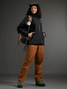 In My Nature Giubbotto Con Cappuccio Anteriore A Zip Dettaglio Toppe Con Blocchi Di Colore Per Esterni