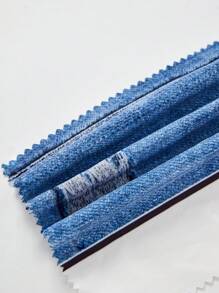 Elladie kids 少女羽毛装饰上衣搭配牛仔效果裤子