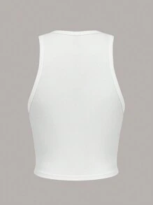 Slaydiva Top ajustado de mujer de cuello redondo con estampado de gato en estilo minimalista casual, hecho de algodón y apropiado para el verano