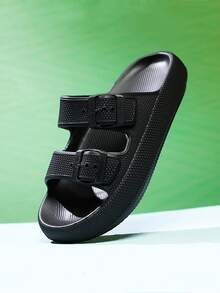 Giải trí Đen Bọt Chống trượt Dép đi trong nhà - màu đen - Xem 6