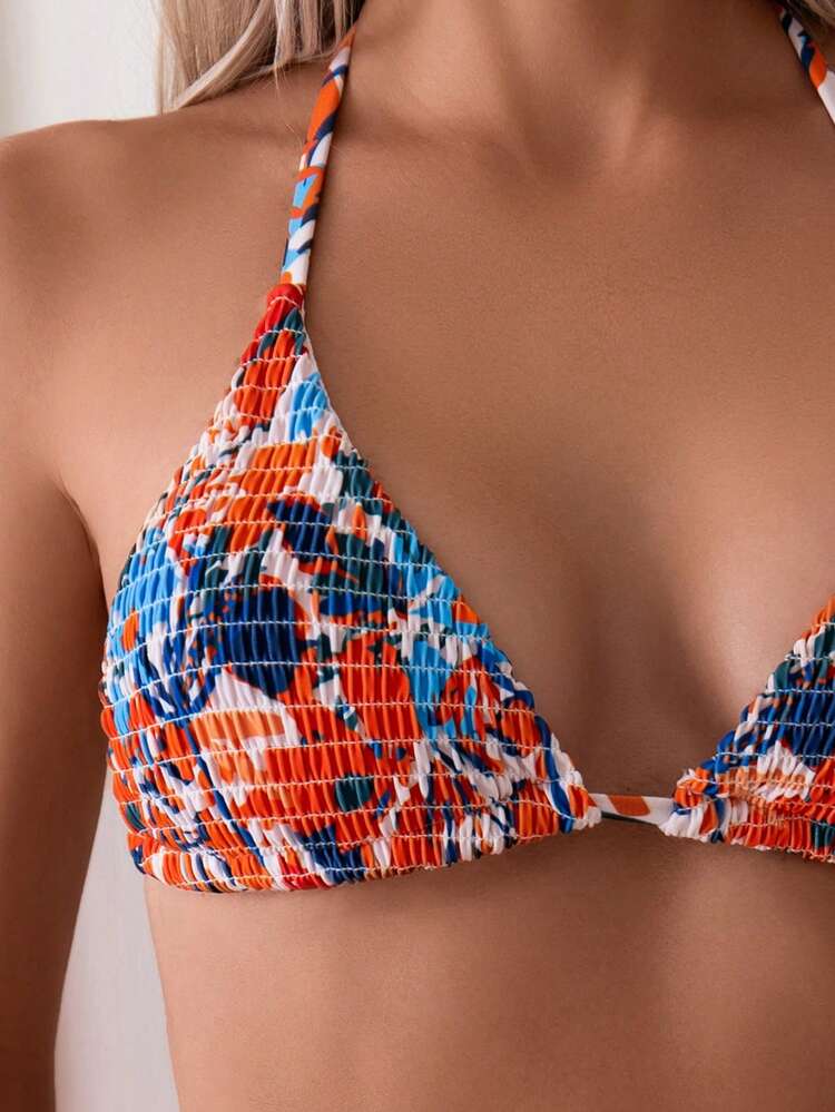 Women's 2-Piece Floral Print Bra & Bikini Set Bottom Bikini Set, Random Style, Perfect For Summer Beach