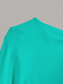 SHEIN EZwear Solid Color Knit Bodycon Sleeveless Dress - Cadet Blue - View 5