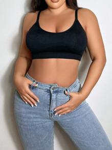 Comfortable Minimalist Plus Size Ladies Underwear 2 Pieces Set - Multicolor - View 5