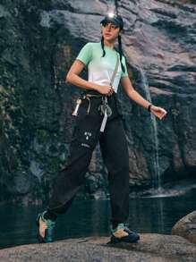 In My Nature In My Nature Women's Letter Pattern Waterproof Outdoor Cargo Pants With Pockets Hiking Women Clothes