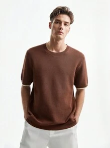 Manfinity Homme Pull Tricoté Pour Homme Avec Poignets À Blocs De Couleurs