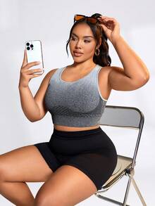 Yoga Basic Kích thước lớn Biến đổi dần Liền mạch Bras thể thao - Nhiều màu - Xem 4