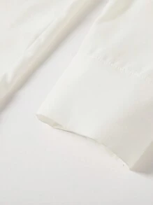 Manfinity Homme 男士休闲纯色韩版时尚长袖衬衫，百搭秋季老公外出秋季 - 白色 - 查看 4