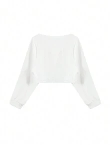 女士休闲长袖自系 T 恤，春夏