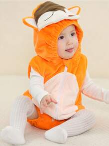 Body sin mangas para niños con estampado de zorro lindo - Multicolor - Ver 3