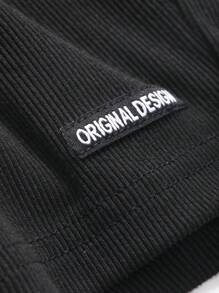 DAZY 女士纯色及膝夏季打底裤 - 黑色 - 查看 8