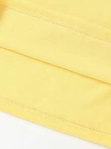 SHEIN Young Girl Lovely Double Heart Print Short Sleeve T-Shirt