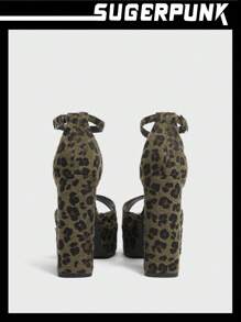 Sugerpunk Women'S Fashionable Zebra Pattern High Heel Sandals