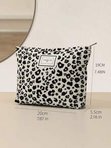 白色豹纹化妆包1个，黑色洗漱包1个，米色化妆包1个，Y2K风格洗漱包，化妆包，化妆袋，护肤品收纳包，旅行必备，邮轮必备，宿舍必备，伴娘礼物，母亲节礼物，生日礼物，送给朋友和老师的礼物，化妆包，化妆袋，旅行必备 - 黑與白 - 查看 7