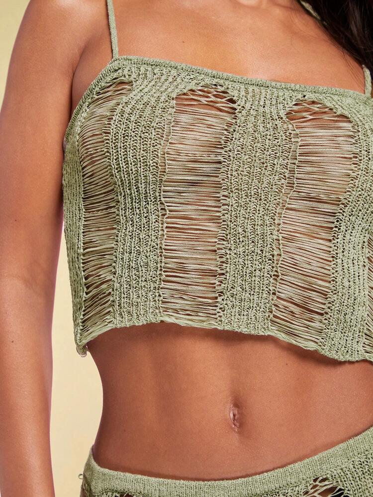 Women's All-Match Sparkling Yarn Knitted Camisole, Versatile Tank Top For Lady