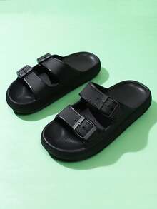 Giải trí Đen Bọt Chống trượt Dép đi trong nhà - màu đen - Xem 3