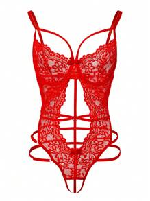 花卉蕾丝镂空泰迪紧身衣内衣