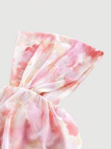 SHEIN MOD Plus Size Women's Pink Ombre Floral One Shoulder Pleated Evening Dress For Date Night, Party, Formal,Summer Dress,Birthday Dresses For Women