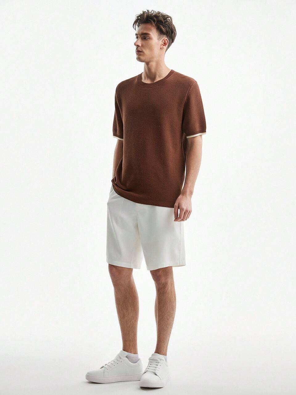 Men's Colorblocked Cuff Knit Sweater