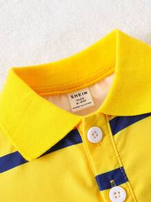 Dziecko Chłopaka W paski Codzienny Koszulka polo Z Krótkie rękawy