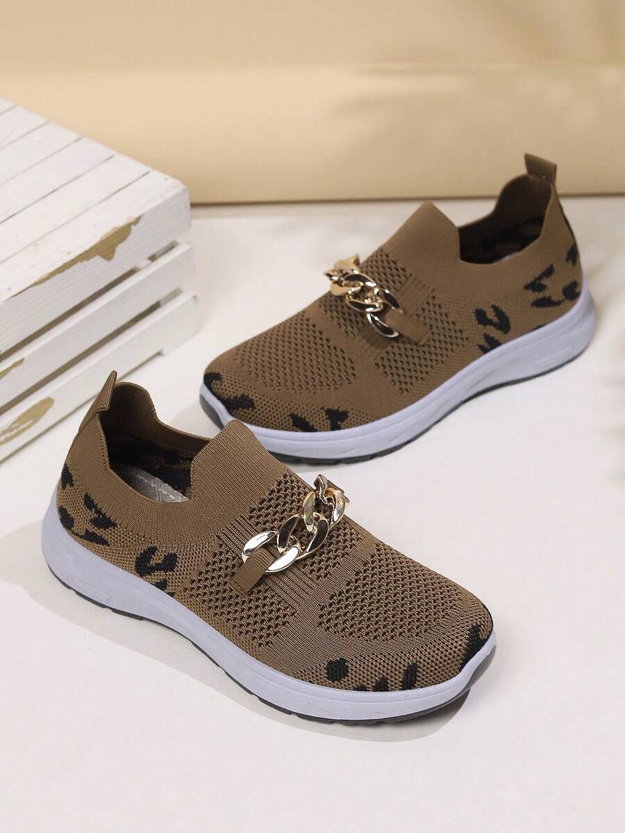 時尚休閒流行青年運動鞋 - 卡其色 - 查看 1