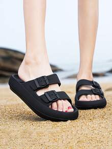 Giải trí Đen Bọt Chống trượt Dép đi trong nhà - màu đen - Xem 1