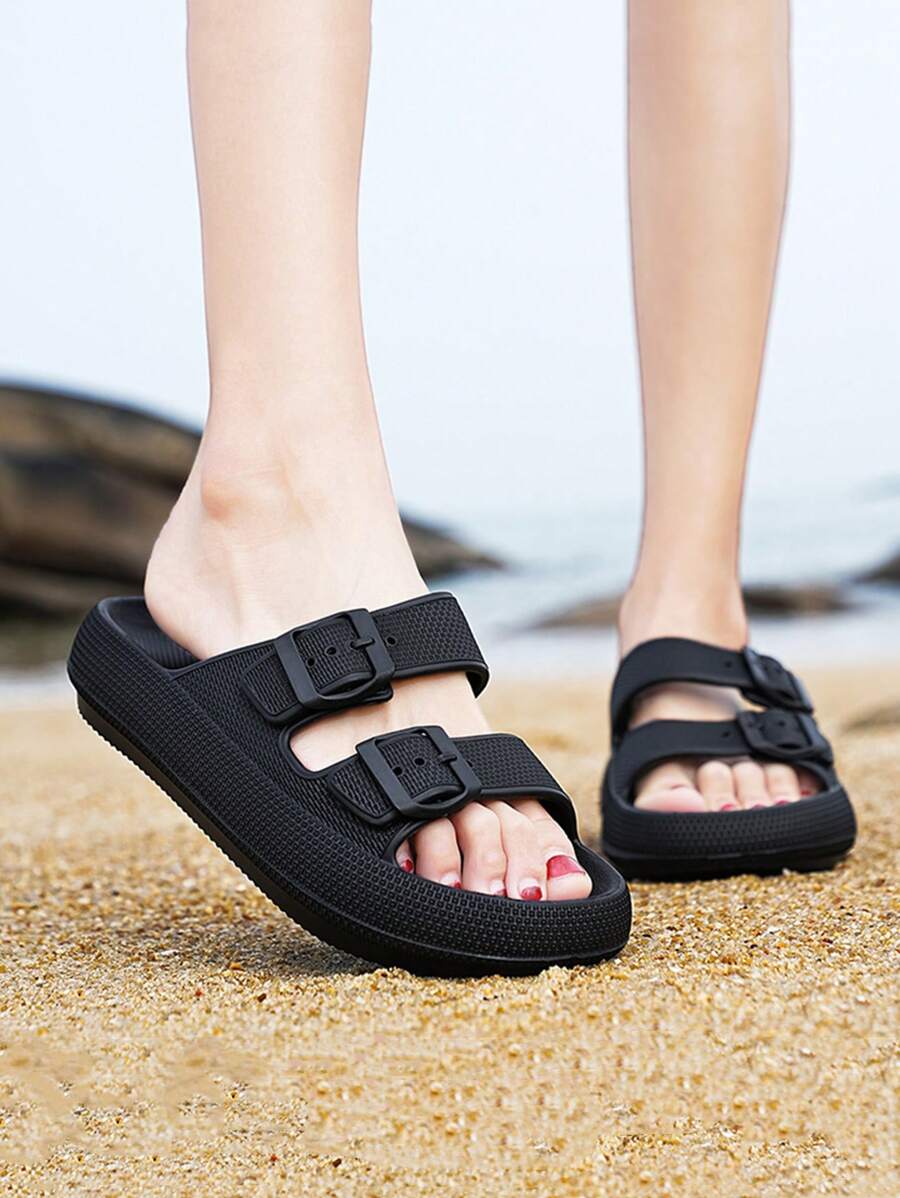 Giải trí Đen Bọt Chống trượt Dép đi trong nhà - màu đen - Xem 1