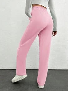 RueChic Pantalon De Survêtement Pour Femme, Mode Yoga De Rue À Domicile - Rose pâle - Voir 2