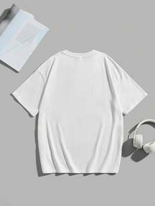 Camiseta Impresa Para Hombres Con Silueta Borrosa - Multicolor - Ver 2