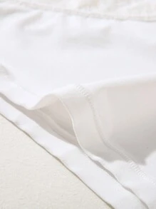 Plus Contrast Lace Panty - White - View 5