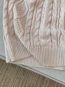 INAWLY Suéter De Punto Sólido Retorcido De Colores Sólidos Para Mujer