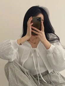 女士休闲长袖自系 T 恤，春夏