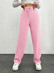 RueChic Pantalon De Survêtement Pour Femme, Mode Yoga De Rue À Domicile - Rose pâle - Voir 4