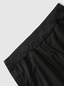 Manfinity Homme Men's Letter Printed Short Sleeve T-Shirt And Sweatpants Two Pieces Set - Mint Green - View 5