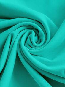 SHEIN EZwear Solid Color Knit Bodycon Sleeveless Dress - Cadet Blue - View 3