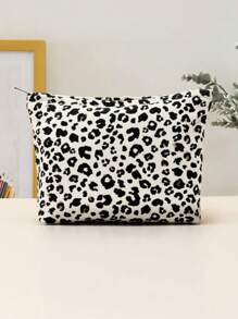 白色豹纹化妆包1个，黑色洗漱包1个，米色化妆包1个，Y2K风格洗漱包，化妆包，化妆袋，护肤品收纳包，旅行必备，邮轮必备，宿舍必备，伴娘礼物，母亲节礼物，生日礼物，送给朋友和老师的礼物，化妆包，化妆袋，旅行必备 - 黑與白 - 查看 4