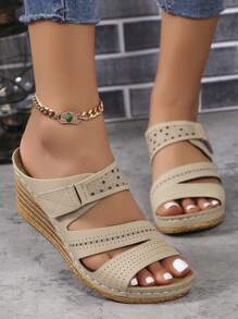 Women's Platform Heel Slippers, Non-Slip Soft-Sole Anti-Slip Indoor & Outdoor Summer Sandals, 2024 New