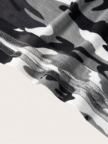 SHEIN EZwear Kích thước lớn Ngụy trang Dệt kim Đầm - Nhiều màu - Xem 4