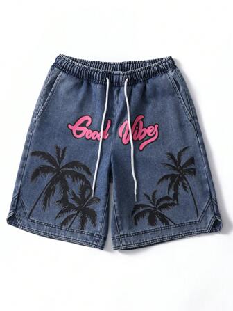 Street Life Herren Bedruckte Shorts, Perfekt Für Urlaub Oder Tägliches Tragen Im Frühling Oder Sommer