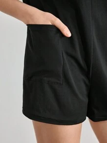 Ocili Leisure Casual And Comfortable Loose Women's Romper Home Wear - Black - View 3